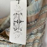 James Coviello NWTs Vintage Plaid Bow Front Pockets dress size 8 Tan Blue Green Photo 11