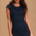 Lulus New Lulu’s Navy Blue Hidden Talent Backless Lace Dress Size XS Photo 0