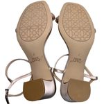 Jewel Badgley Mischka Size 7 Pink Champagne Satin Charlee Block Heeled Sandals Photo 9