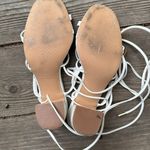 Women’s White Lulus Size 7 lace up Sandals Photo 2
