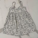 Gentle Fawn Floral Linen Blend ButtonDown Mini Babydoll Dress Womens Small Cream Photo 6
