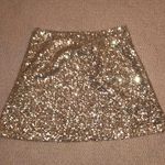 Gold Sequin Mini Skirt Size M Photo 0