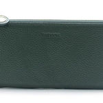 Barcos Pebbled Leather Emma L Shaped Zip Wallet Long Hunter Green Photo 0