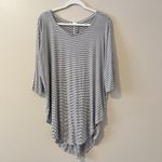 Anthropologie  Top Lagenlook Loose Jersey Tunic Pinstripe Stripe Minimalist Long Photo 1