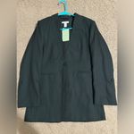 H&M collarless cinched waist black blazer Photo 2