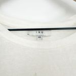 IRO Marvina Linen Long Sleeve Shredded Holes Tee in Ecru Cream Women's XS Photo 7