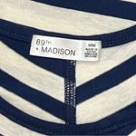 89th & Madison NWT Navy Blue Chevron Striped Maxi Tank Dress Size Medium Photo 7