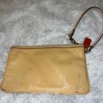 Coach Womens Wristlet Leather with Felt Detail Neutral Colored / Y2K Photo 2