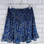 Lost + Wander NWT Wish Upon Mini Skirt in Navy Gold Paisley Size M Photo 5