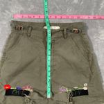 Off-White  Shorts Womens 26 Green Flower Embroidery Cargo Streetwear Military Photo 14