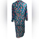 L’Amour by Nanette Lepore Women’s XS sheer tropical floral kimono style cardigan Black Photo 4