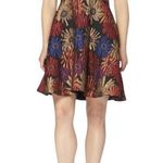 Tahari Fit Flare Dress Womens 10 Multicolor Floral Jacquard Metallic Feminine Photo 1