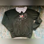 Vintage Top Stitch winter holiday owls sweatshirt, size large Green Photo 6