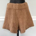 SKIMS ‎ Cozy Knit Boucle Shorts Sz S/M Camel Brown Soft Stretch Loungewear Photo 0