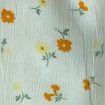 Cotton On  white & yellow floral pattern and tie front cottagecore mini dress MED Photo 5