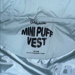 Garage Mini Puff Cropped Puffer Vest Teal Photo 4