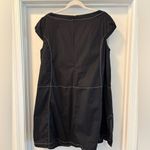 Zapelle Black Midi Dress with White Stitching Size M Photo 3