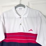 Luici Ventino Polo Style Short Sleeve Shirt - Red White Blue - Size L - Cotton Photo 1