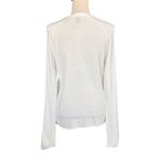Karen Scott Small LuxSoft Cardigan Sweater Stretch Pearl Button-Up White New Photo 3