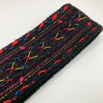 VTG Turtle Fur Black Woven Tapestry Fleece Lined Headband OS Ski Gorpcore Folk Photo 6