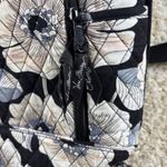 Vera Bradley  Quilted Floral Backpack Black White Beige Adjustable Straps Photo 2
