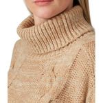 J.O.A. Tan Marled Chunky Cable Knit Turtleneck Sweater Size Medium Neutral Photo 2