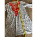 Roberta Roller Rabbit  Embroidered 3/4 Sleeve Tunic Blue/Orange Women’s size XS​ Photo 10