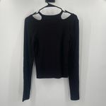 Pistola Top Small Poppy Long Sleeve Cutout Black Ribbed Rib Fitted NWOT Revolve Photo 2
