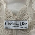 Christian Dior Vintage Ivory Satin Lace Long Length
Gown, Sz L Photo 13