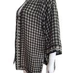 Max Studio NEW  Kimono Black White Top Light Jacket Beach Cover up Boho Sz S Photo 1