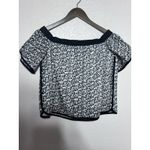 Black & White Rag & Bone Black White Cotton Ruffle Sleeves Blouse Size S Photo 4