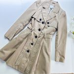 H&M Women’s Classic Trench Coat Peacoat Ceam Tan Beige Size 2 Photo 4