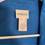 Chico's Chico’s Open Front Short Sleeve Cardigan Blue Photo 11