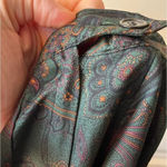 VTG Freedberg of Boston for Nordstrom 100% silk paisley print skirt size 12 Green Photo 3