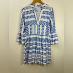 Chic Blue and White Geometric Mini Summer Women’s Dress size S Photo 1