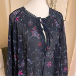 Tanya Taylor Navy Vynes Nissa Floral Lace Off The Shoulder Too Size 18 Photo 1