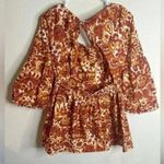 Anthropologie love the label Floral Tie-Back Blouse
size Small Photo 2