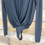 Free People  Turnt Bodysuit in Black Size Small Long Sleeve Revolve Photo 3