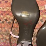 Tory Burch NEW  PINK & BROWN STRAPPY THONG CHUNKY HEELS T STAMP Photo 4