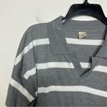Better unsaid gray & white striped collared sweater women’s size large business Photo 3
