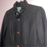 J.Crew Wool Military Blazer Jacket Women Size 6 Ruffle Peacoat Office Preppy Photo 1