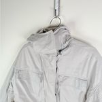 Yves Salomon YS Army Silver Lined Utility Parka with Removable Fur Trim Hood Size 2 Photo 3