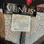 Venus  Wide Leg Paisley Print Pant Stretchy Side zip Pink Multi Size XS Flowy Photo 3