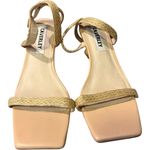 Anthropologie Caverley Jamie Heels Raffia Natural Nude Shoes Size 39 / 9 Photo 3