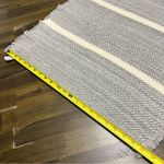 Banana Republic  XL Knit Scarf Striped Marl Gray Fringe Blanket Photo 4