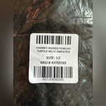 Torrid Chunky Ribbed Poncho Turtle Neck Sweater Deep Black Size 1/2 Oversized Photo 2