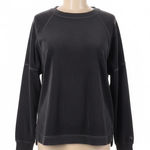 CALIA Sweatshirt XL Caviar Black Velour Crewneck Bodybreeze Cozy Lounge Luxe Photo 0