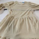 Draper James NWT Neutral Houndstooth 3/4 Sleeve Tiered Pockets Skater Dress XXL Photo 8