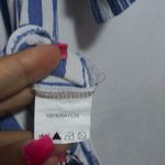 Pink Blush Blue Stripe Beachy Boho Swimsuit Cover Size M Photo 7