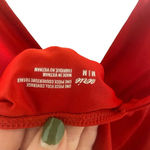 Aerie Red Tie Back Full Coverage One Piece Swimsuit Size Medium Photo 6